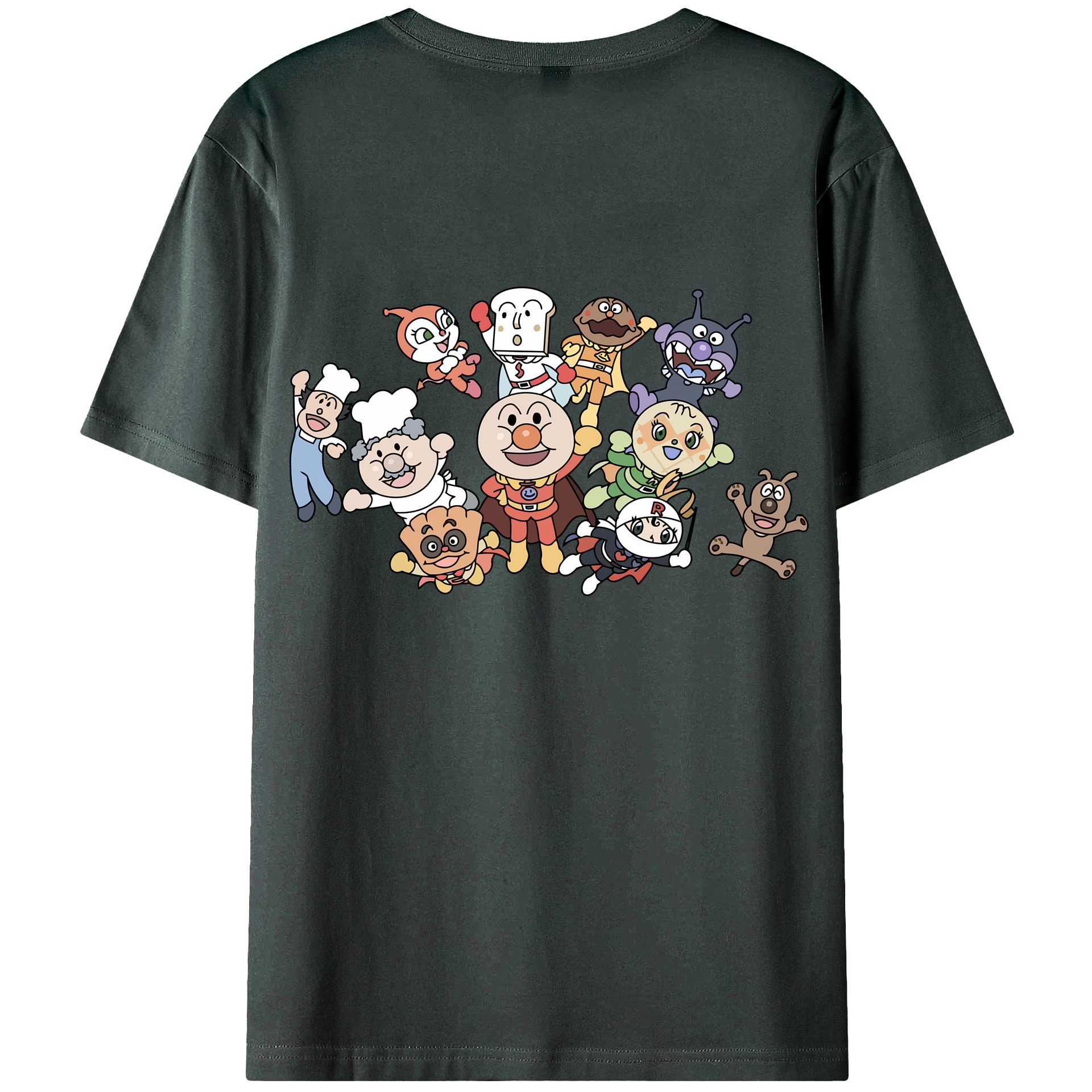 （画像用） アンパンマン Anpanman 綿100％ メンズ半袖Tシャツ（バックプリント） 通気性